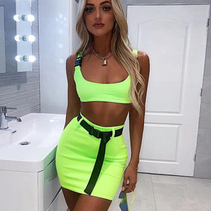 Two Piece Set Fluorescent Party Night