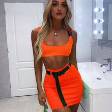 Load image into Gallery viewer, Two Piece Set Fluorescent Party Night