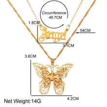 Load image into Gallery viewer, 2Pcs Boho Angel Butterfly Necklace