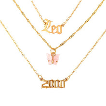 Load image into Gallery viewer, Multilayer Butterfly Crystal Dragon Charms Necklace