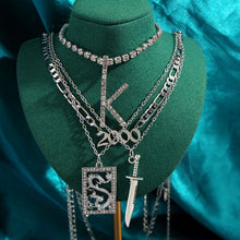 Load image into Gallery viewer, Multilayer Butterfly Crystal Dragon Charms Necklace