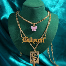 Load image into Gallery viewer, Multilayer Butterfly Crystal Dragon Charms Necklace