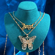 Load image into Gallery viewer, Multilayer Butterfly Crystal Dragon Charms Necklace