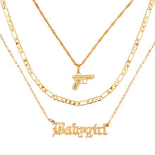 Load image into Gallery viewer, Pistol &amp; Baby girll Pendants Necklaces