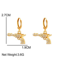 Load image into Gallery viewer, Punk Gun Pistol Pendant Earrings