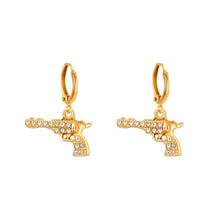 Load image into Gallery viewer, Punk Gun Pistol Pendant Earrings