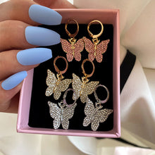 Load image into Gallery viewer, Luxury Butterfly Drop Earrings