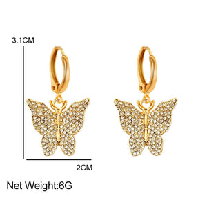 Luxury Butterfly Drop Earrings