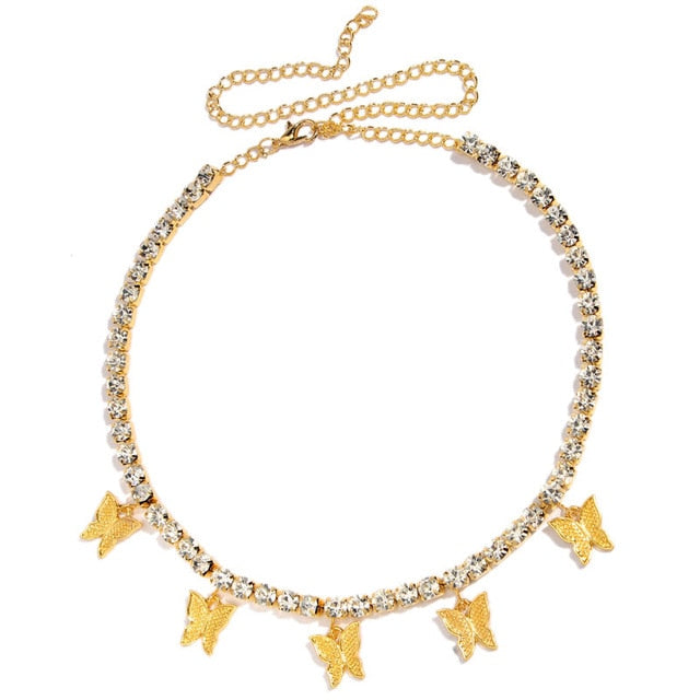 Shiny 5mm Crystal Clavicle Chain Choker Necklace