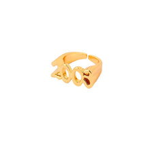 Load image into Gallery viewer, Old English Year Number 1991-2005 Adjustable Rings