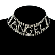 Load image into Gallery viewer, Punk Crystal BABE Letter Choker Necklace