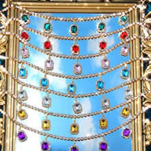 Load image into Gallery viewer, Square Crystal Pendant Shining Rhinestone Tennis Necklaces