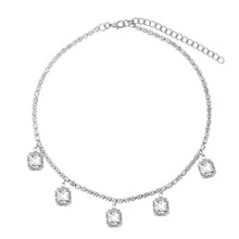Load image into Gallery viewer, Square Crystal Pendant Shining Rhinestone Tennis Necklaces
