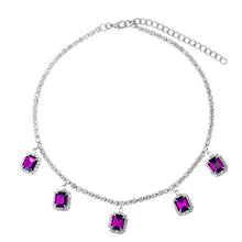 Load image into Gallery viewer, Square Crystal Pendant Shining Rhinestone Tennis Necklaces