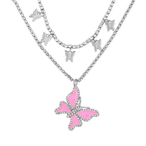 Trendy 2 Layered Rhinestone Tennis Chain