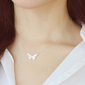 Glam Gold  New Lovely Gold Silver Plated Butterfly Necklace