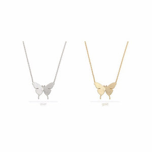 Glam Gold  New Lovely Gold Silver Plated Butterfly Necklace