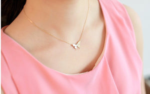 Glam Gold  New Lovely Gold Silver Plated Butterfly Necklace