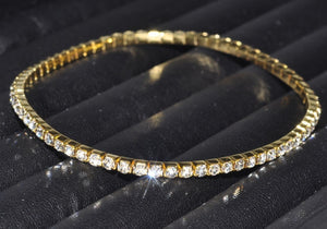 Glam Gold Women Sexy Clear Shining Crystal Rhinestone  Anklet