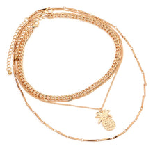 Load image into Gallery viewer, Glam Gold fashion Pineapple Multilayer Necklace