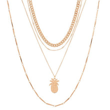 Load image into Gallery viewer, Glam Gold fashion Pineapple Multilayer Necklace
