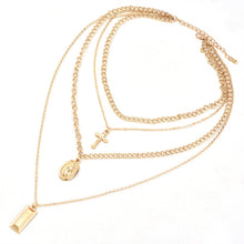 Load image into Gallery viewer, Glam Gold Cross and Mary 4Pcs/Set