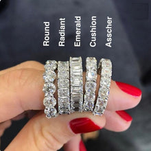 Load image into Gallery viewer, Glam Gold 925 SILVER PAVE SETTING FULL SQUARE Simulated Diamond BAND