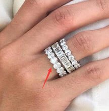 Load image into Gallery viewer, Glam Gold 925 SILVER PAVE SETTING FULL SQUARE Simulated Diamond BAND