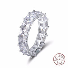Load image into Gallery viewer, Glam Gold 925 SILVER PAVE SETTING FULL SQUARE Simulated Diamond BAND