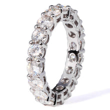 Load image into Gallery viewer, Glam Gold 925 SILVER PAVE SETTING FULL SQUARE Simulated Diamond BAND