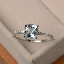 Load image into Gallery viewer, Glam Gold Fashion Design Blue Stone Ring