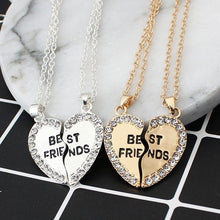 Load image into Gallery viewer, Glam Gold  2 Pcs Bff Necklace Heart