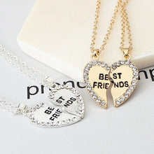 Load image into Gallery viewer, Glam Gold  2 Pcs Bff Necklace Heart