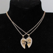 Load image into Gallery viewer, Glam Gold  2 Pcs Bff Necklace Heart