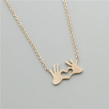 Load image into Gallery viewer, Glam Gold Stainless Steel Chain Collier Lovers Heart Necklaces Pendants BFF Jewellery