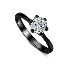 Load image into Gallery viewer, Glam Gold Double Fair 6 Claw 1 Carat Cubic Zirconia Wedding/Engagement ring