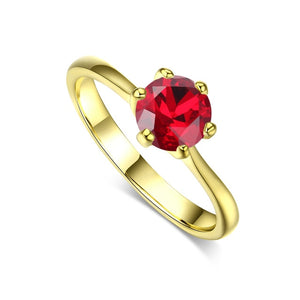 Glam Gold Double Fair 6 Claw 1 Carat Cubic Zirconia Wedding/Engagement ring