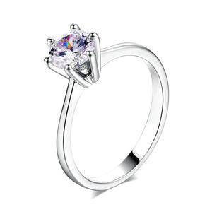 Glam Gold Double Fair 6 Claw 1 Carat Cubic Zirconia Wedding/Engagement ring