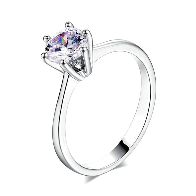 Glam Gold Double Fair 6 Claw 1 Carat Cubic Zirconia Wedding/Engagement ring