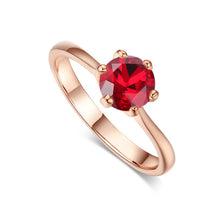 Load image into Gallery viewer, Glam Gold Double Fair 6 Claw 1 Carat Cubic Zirconia Wedding/Engagement ring