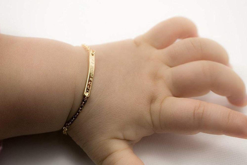 Kids Custom Name Bracelet – Baby Gold