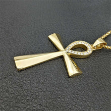 Load image into Gallery viewer, Glam Gold Egypt Iced Out Bling Ankh
