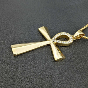 Glam Gold Egypt Iced Out Bling Ankh