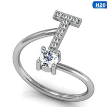 Load image into Gallery viewer, Glam Gold Fashion 26 Letters Silver Ring