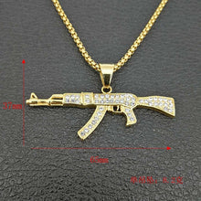 Load image into Gallery viewer, Glam Gold new AK47 Iced Out Rhinestone Miami Cuban Chain