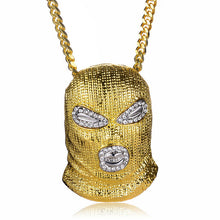 Load image into Gallery viewer, Glam Gold Head Masked Big Pendant Necklaces