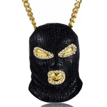 Load image into Gallery viewer, Glam Gold Head Masked Big Pendant Necklaces