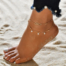 Load image into Gallery viewer, Glam layered anklet sets