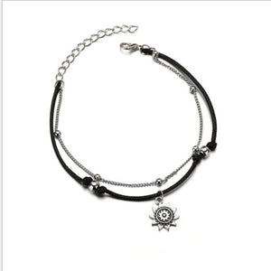 Glam layered anklet sets