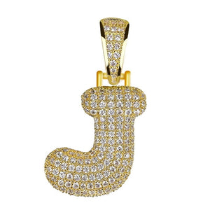 Unisex Women Men Gold Stainless Steel Iced Out Necklace Rhinestone Initial Necklace